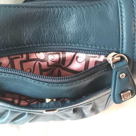 LIKE NEW 💥 STONE MOUNTAIN TEAL BLUE HOBO SHOULDER BAG 💥 BEAUTIFUL! - Picture 10 of 15